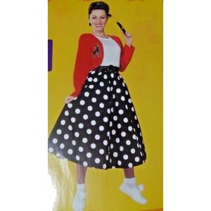 Poodle Costume Poka Dot Rocker 50s Dancer Halloween Cosplay #361